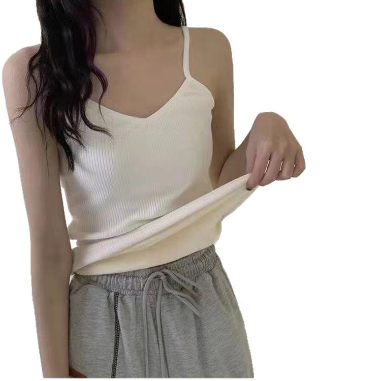 Women's Self-Heating Fleece-Lined Camisole Vest - Warm, Thick Cold-Proof Base Layer for Autumn and Winter