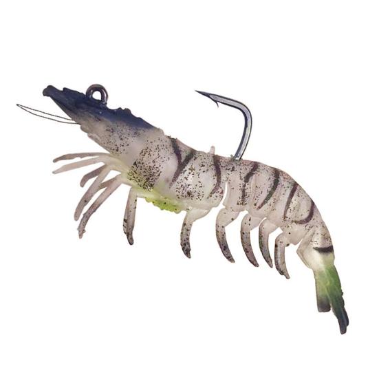 1/3/6Pcs Fishing Lures Shrimps Baits with Hook Realistic Looking Vibrant Color Freshwater Saltwater Shrimp Swimbaits Soft Lures