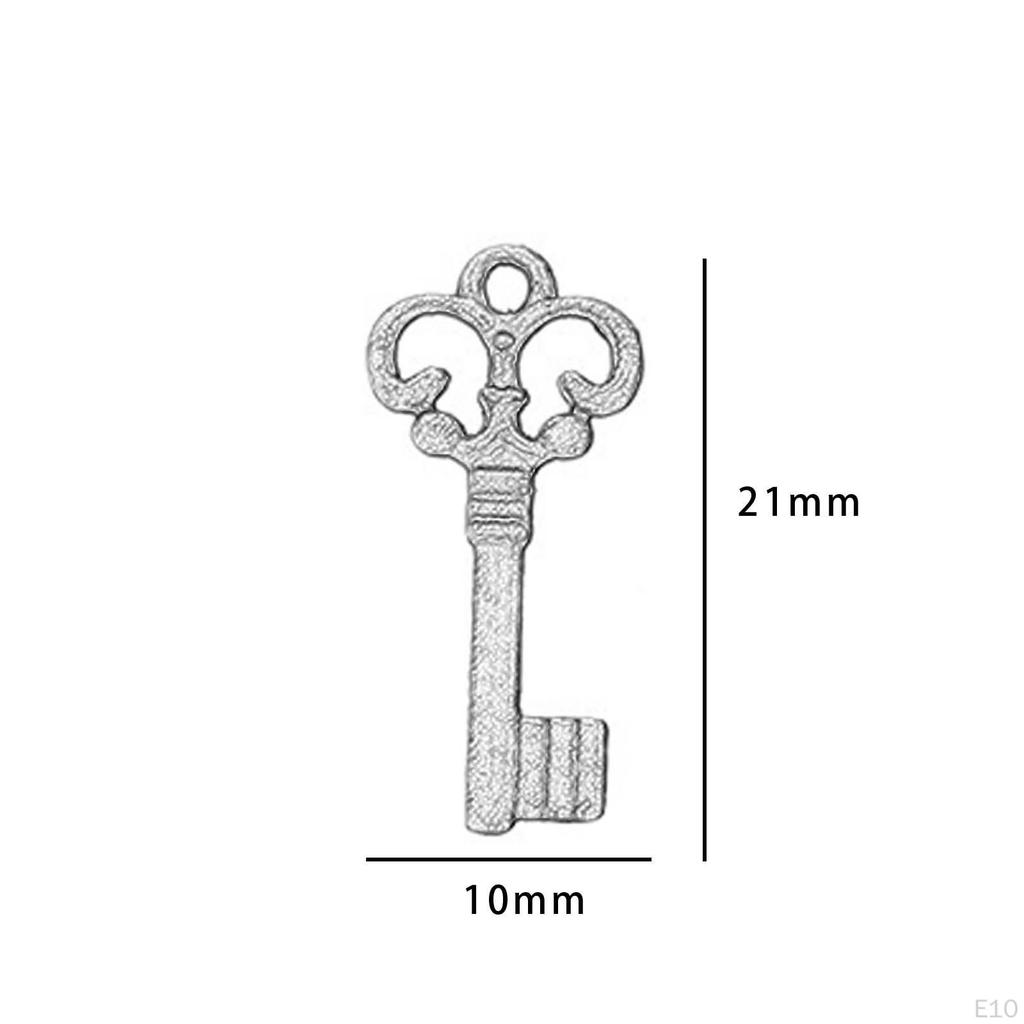 Antique Style Key Charms Collection, Small Metal Keys for Jewelry Making Supplies