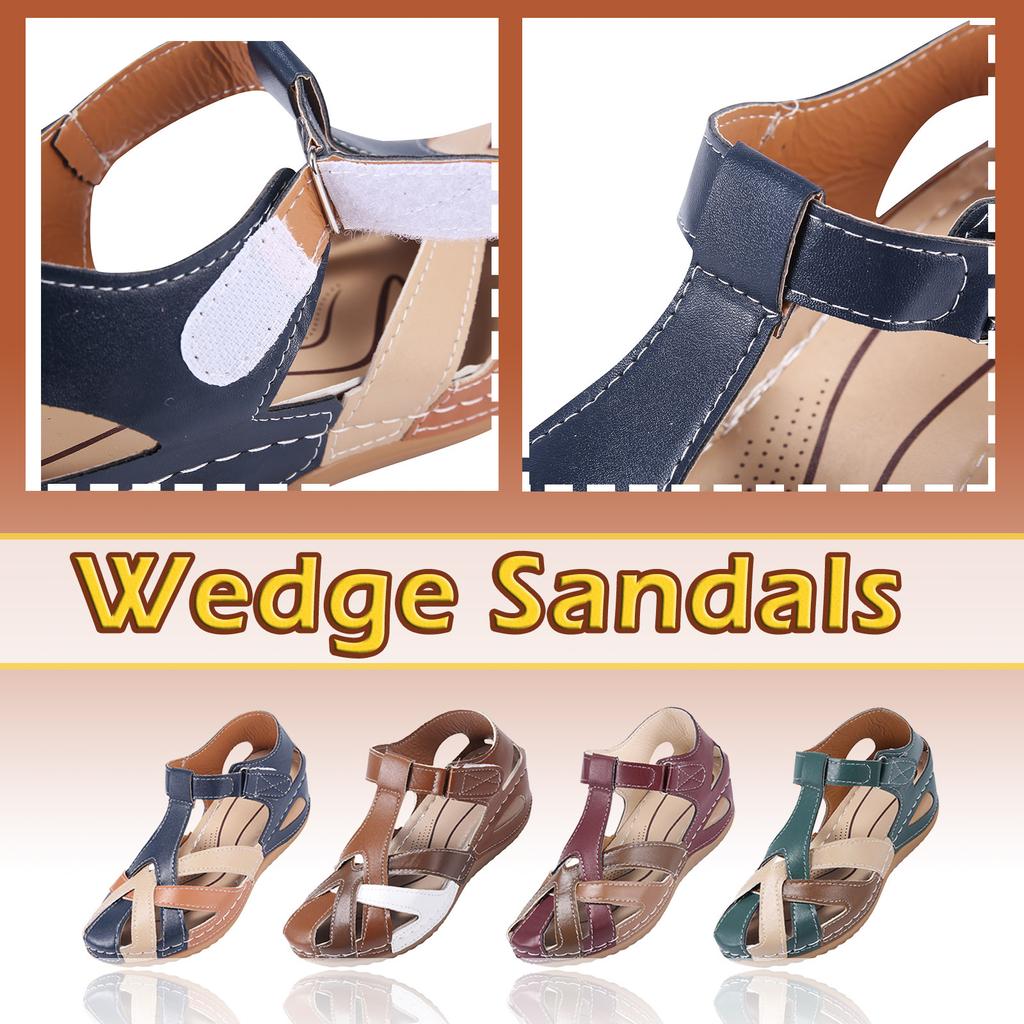  Beauty Shoes Hollow Large Size Wedge Heel Women Sandals