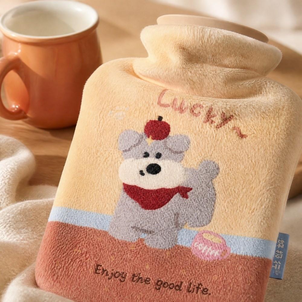 Removable Fur Cover Hand Warmer Hot Compress Heat Pack Kawaii Hot Water Bag Menstrual Cramps