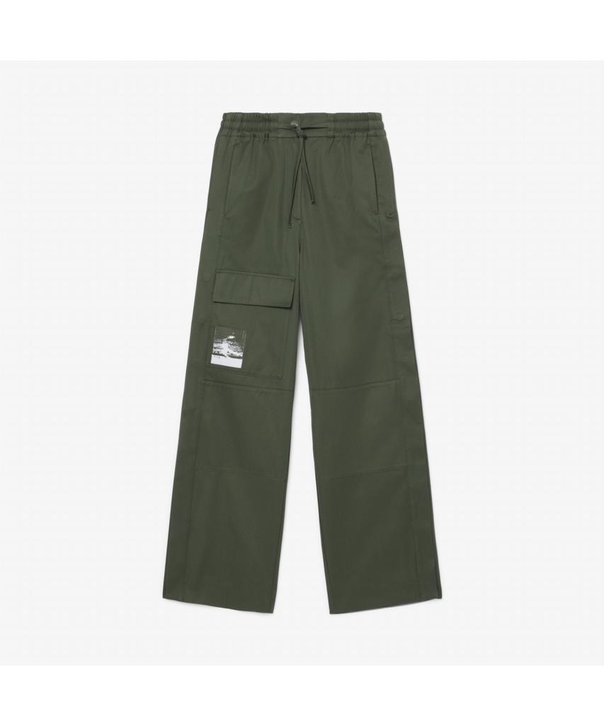 LACOSTE Women'S Side Flap Wide Fit Cotton Pants Hf2452-55G Hcf