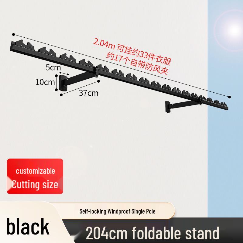 Invisible Wall-Mounted Retractable Clothes Drying Rack for Balcony and Home Use