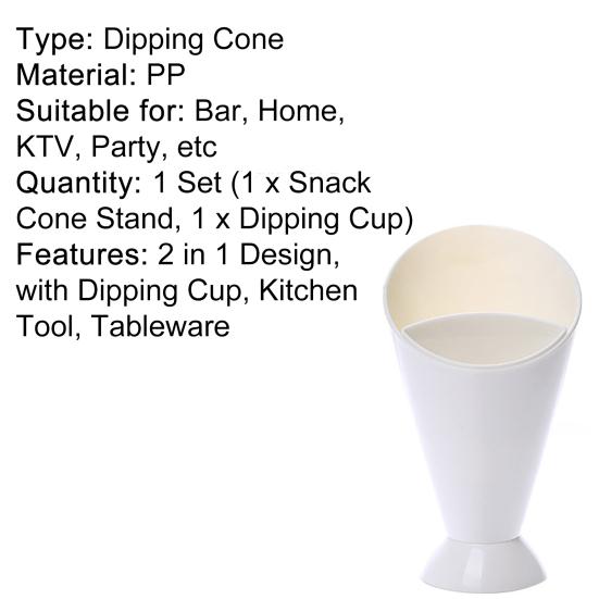 Snack Cup 2 In 1 Design Practical Kitchen Tool Useful Snack Cone Cup for Kitchen