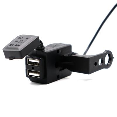 Motorcycle Mobile Phone Charger Qc3.0 Fast Charge Dual Usb With Switch Modified Car Charger 12-24v Universal
