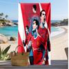 Cristiano Ronaldo Aufdruck Strandtuch Schnelltrocknend Super Saugfähig Weiches Badetuch zum Schwimmen Strand Reisen Fan Souvenir Geschenk