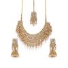 Tone Kundan & Pearls Bridal Choker Necklace Set For Women