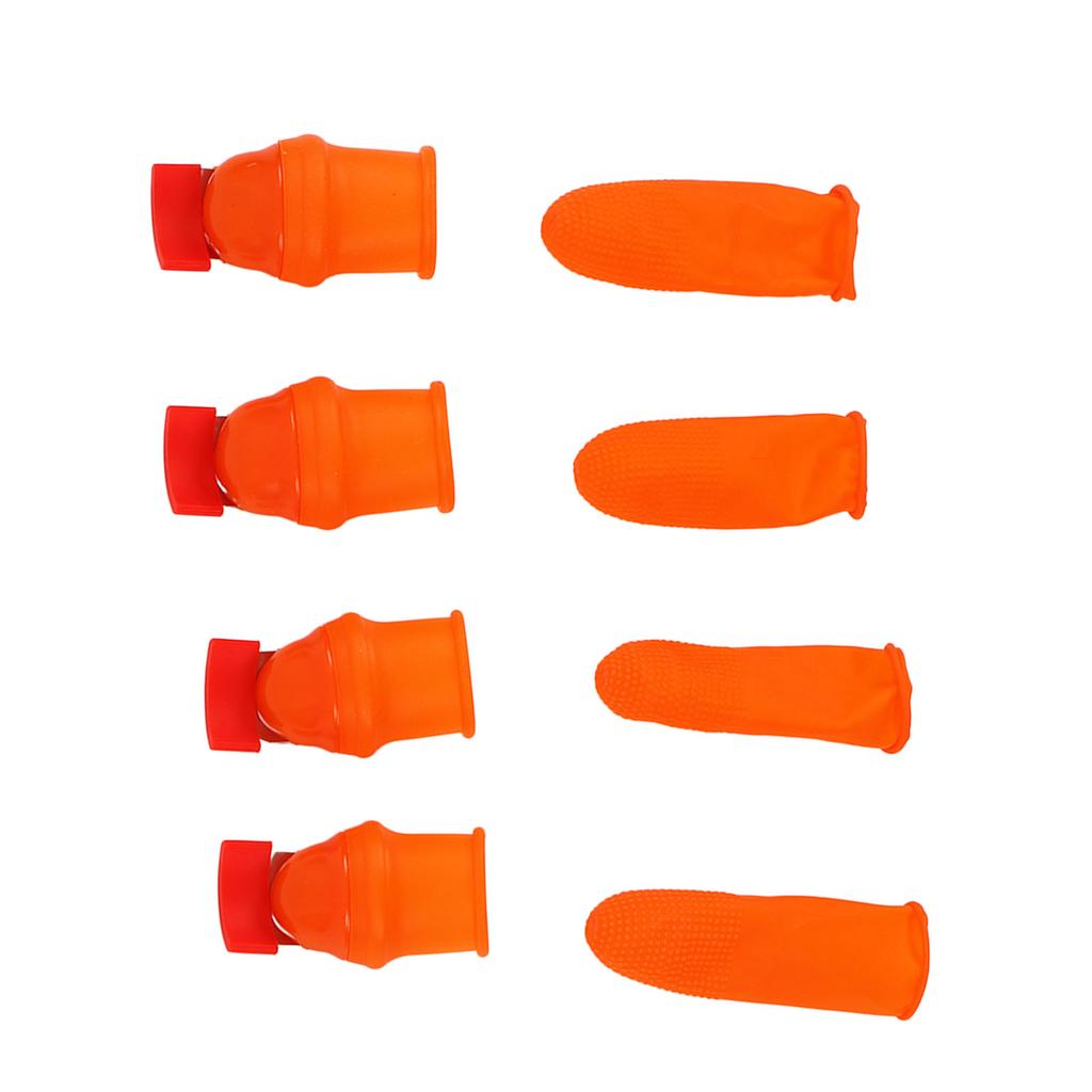 Silicone Thumb Knife Stainless Steel Thumb Knife Picker for Peel Pick Vegetables Pepper Beans Flat Knife