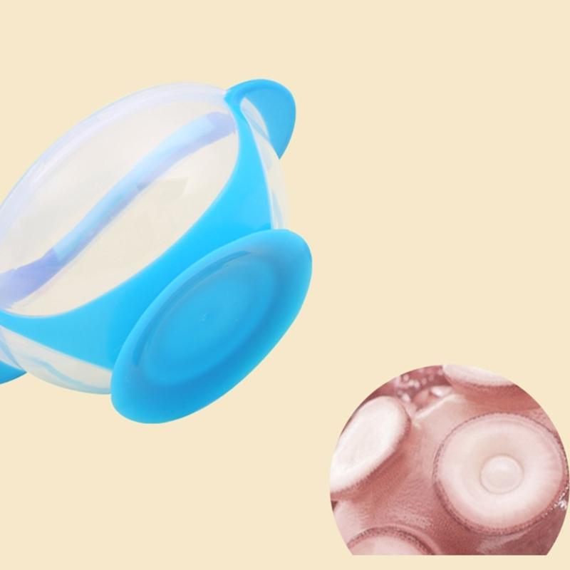 Infant Feeding Bowl Strong Suction Base with Temperature Sensing Spoon Safe for Baby Learning To Eat Independently