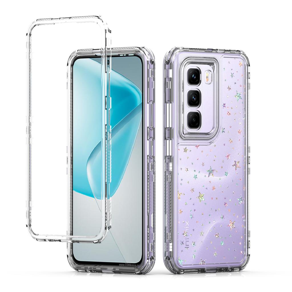 For Infinix Hot 50 Pro 4G Case Precise Cutouts Acrylic TPU Clear Phone Cover with Laser-printed Film