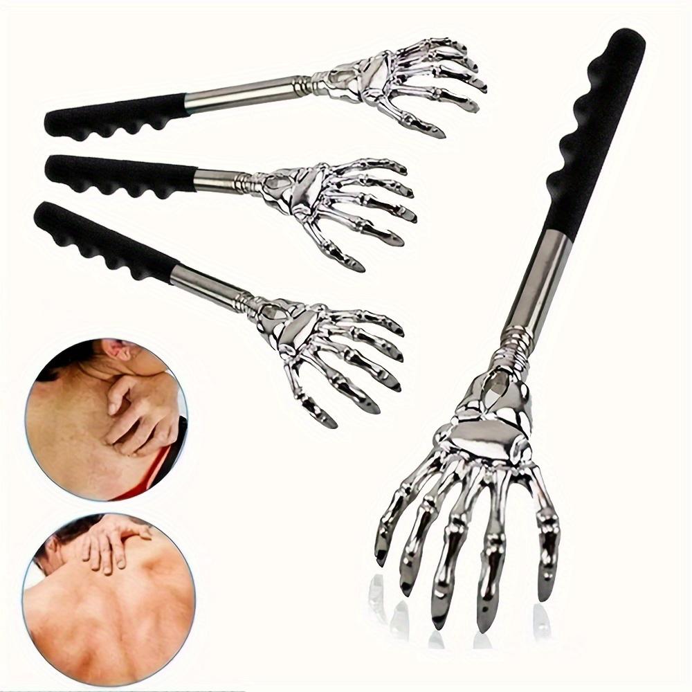 1 Pack Back Scratcher Extendable Metal Portable Back Scratcher for Men Women Adults, Telescoping Back Massager with PVC Handles