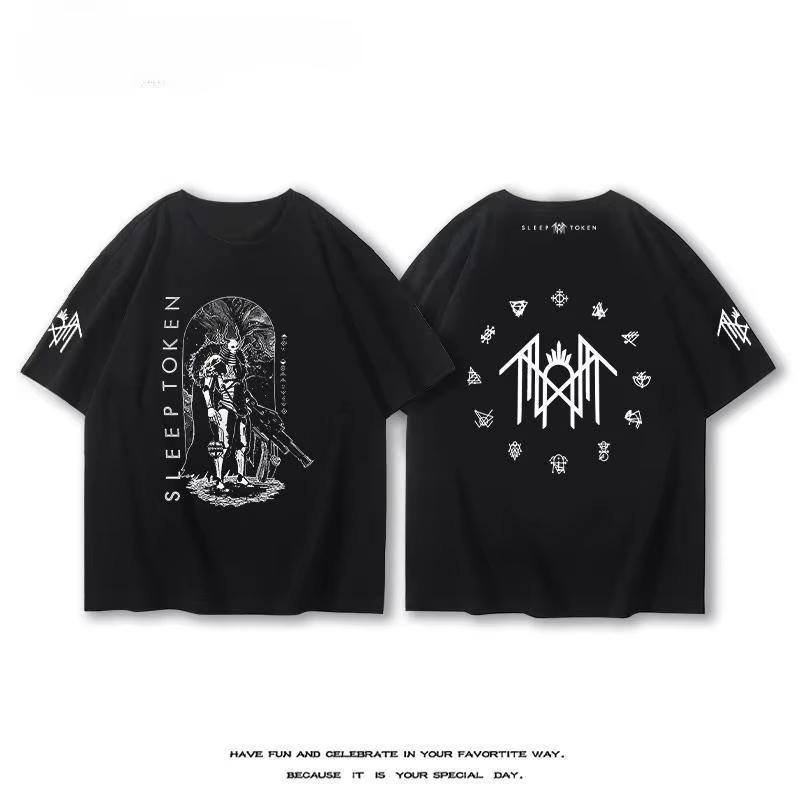 British Sleep Token Band  2025 New T-Shirt Short Sleeve Unisex Summer Alternative Rock After Metal Cotton Print Half Sleeve