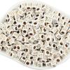 100Pcs/lot A-Z Letter Beads For Jewelry Making Gold Color Square Alphabet  Spacer Bead Charms Diy Bracelet Pendants Supplies