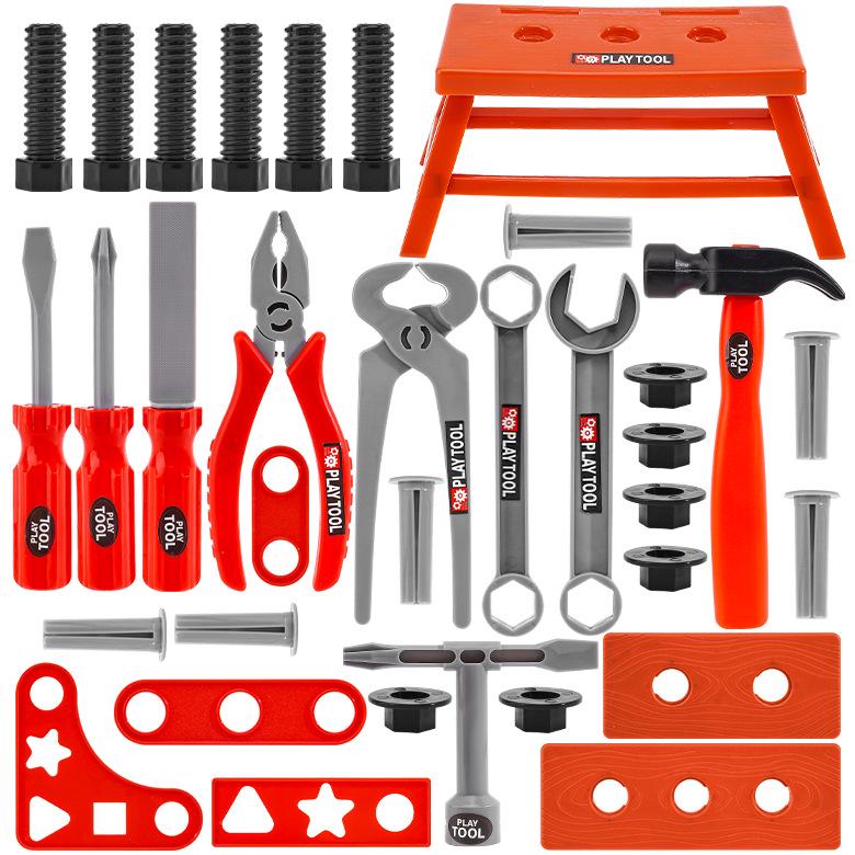 Children s Toolbox Toy Set: Boys Workbench with Simulation Wrench, Electric Drill, Repair Box, and Screwdriver.