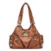 European & American Style 2025 Retro Soft Leather Motorcycle Crossbody Shoulder Bag for Women