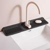 Kitchen Sink Sink with Slope Self-Draining Splash Guard Faucet Mat Silicone Fast Drying Faucet Mat
