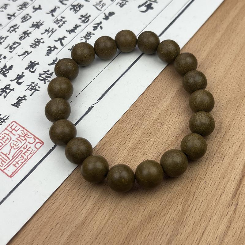 **Elegant Fragrance**: Natural Herbal Incense Bead Bracelet - Medicinal Aroma Gift Jewelry