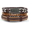 Batman Vintage Rope and Beads Multi-Layer Leather Bracelet Set for Men