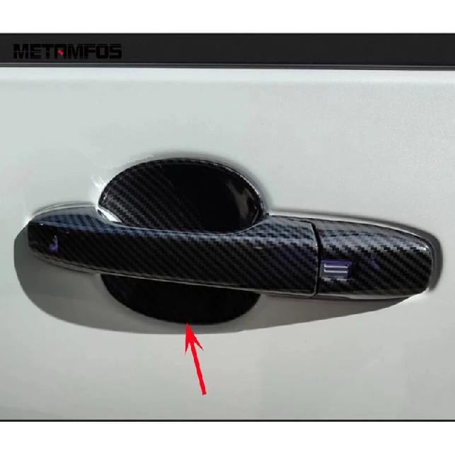 For Toyota Raize -2024 2025 Carbon Fiber Side Door Handle Bowl Cover Trim Protection Cap Exterior Accessories Car Styling