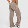 Women's High-Waist Flare Loose-Fit Straight Yoga Pants For Outdoor Sports