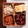 HA Acacia Wood Stackable 4-Compartment Windmill Snack Tray