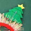 Saisonaler Spaß mit grünem Stoff Weihnachtsbaum Stirnband Einfach zu tragendes Stirnband Ornament für Kinder und Erwachsene Partykostüme