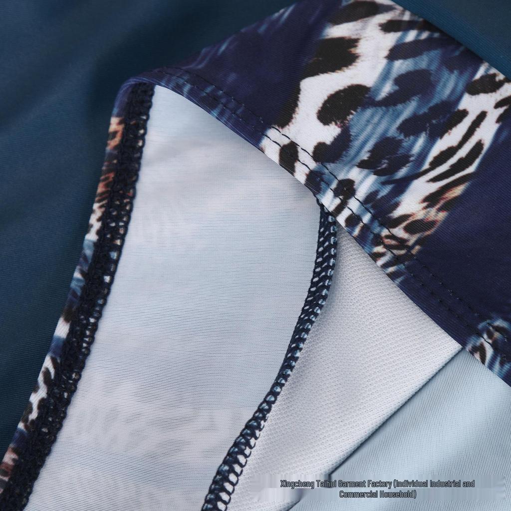 2025 Cross-border Flat-leg Halter Print Slimming Bikini Set