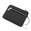 Minimalist Pu Leather Card Holder With Zipper Pouch For Daily Use