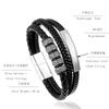 Men's Multi Layer Handwoven Great Wall Pattern PU Leather Bracelet Fashion Wristband Accessory
