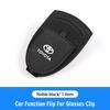 Car Sun Visor Glasses Holder Sunglasses Card Storage Clip For Toyota 86 Mirai Supra Prado Alphard Vellfire Crown Venza Keyring