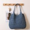 Straw Tote Bag Woven Solid Beach Bag Large Capacity Square Casual Shoulder Bag Women Handbag Bolsa Feminina