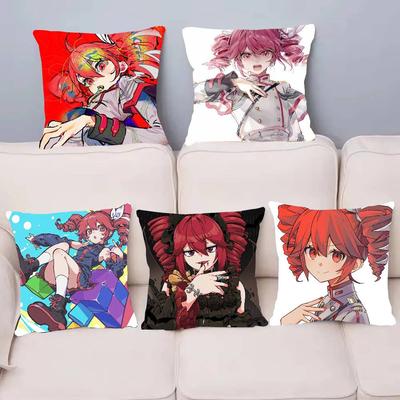 Anime K-kasane Teto Pillow Case Fashion Square Pillowcase Bedroom Sofa Room Ins Decoration Leisure