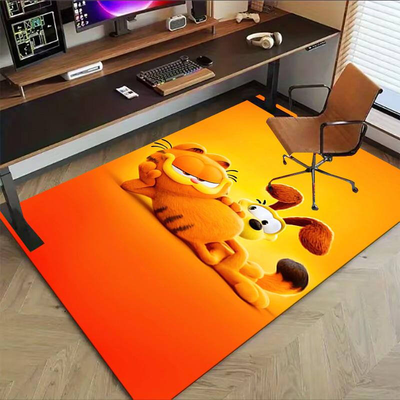 Garfield Puss Boots Carpet For Playroom Bedroom Living Room Sofa Home Decorkids Game Area Rug Nonslip Floor Mat