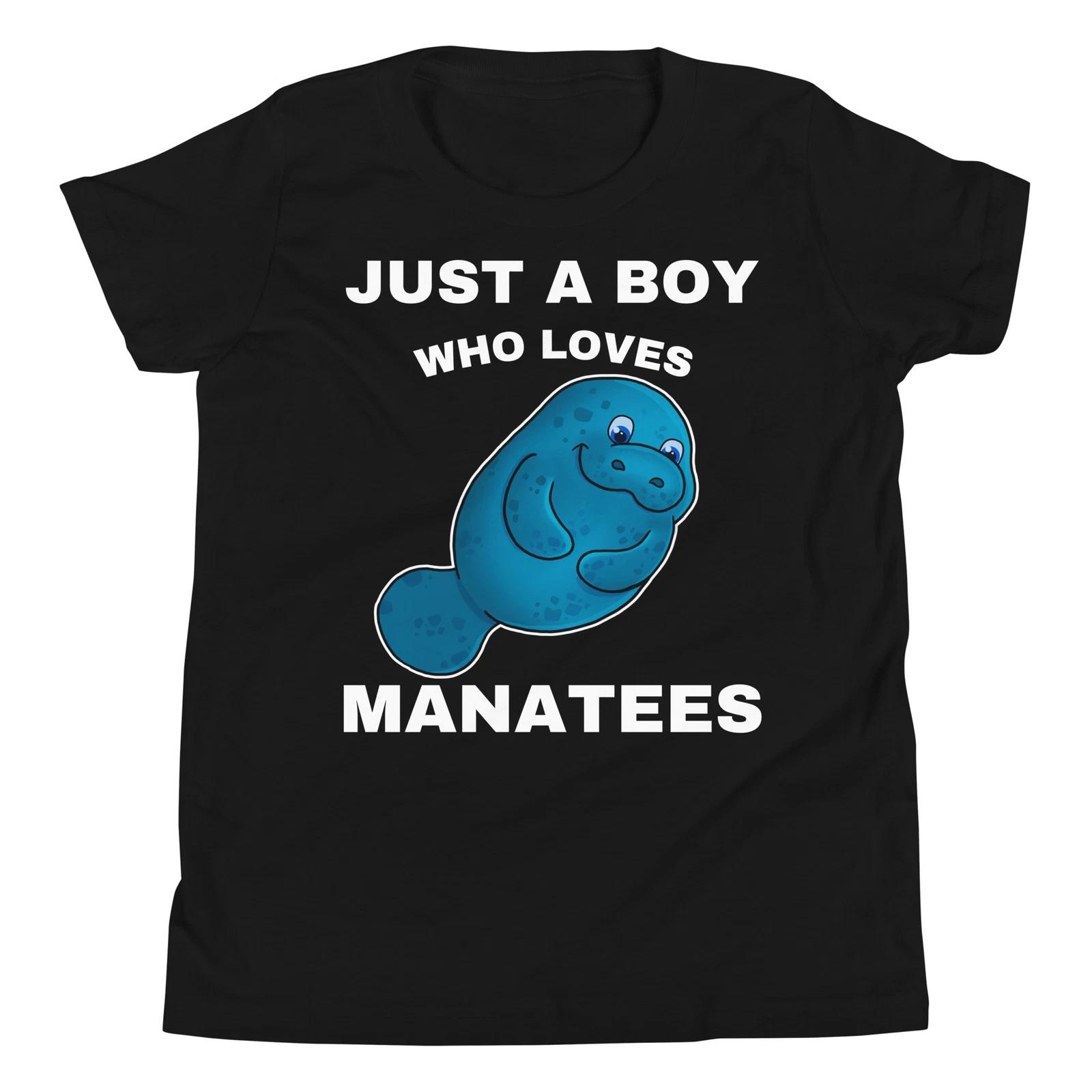 

Just a Boy who Loves Manatees Sea Animals Marine Mammals Youth T-Shirt 110