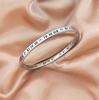 Roman Numeral Rhinestone Bangle Titanium Steel Fade Resistant Bracelet for Women Minimalist Luxe Gift for Friends