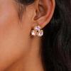 European & American Luxury Geometric Rhinestone Stud Earrings - Chic, Fashionable Design for Women