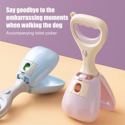 Paletta Portatile per Cacca di Cane con Sacchetto Manico Ergonomico Cane Piccolo Medio Grande Gatto Raccoglitore di Cacca per Passeggio Animali Domestici Raccoglitore Pinza