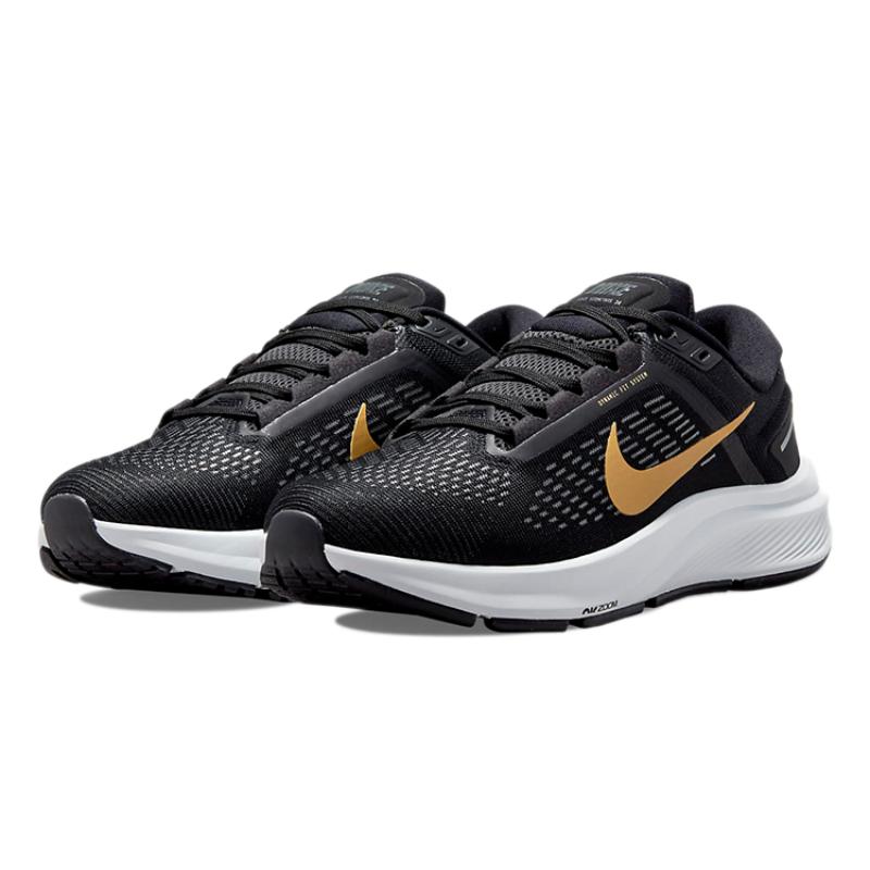 Nike Air Zoom Structure 24 'Black Metallic Gold Coin' Women's Sneakers Casual DA8570-003