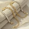 Zircon Inlaid Metal Chain Bracelet: European-American Niche Light Luxury Design