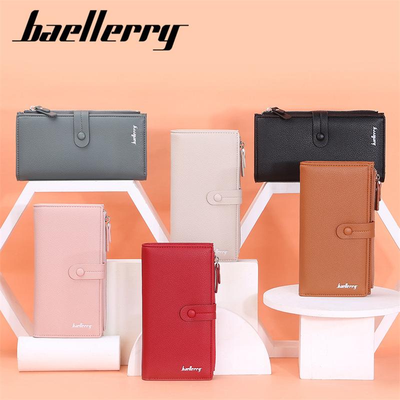 Baellerry Women Fashion Design Card Holder Wallets Casual PU Leather Purse Hasp Zip Coin Purses Wallet