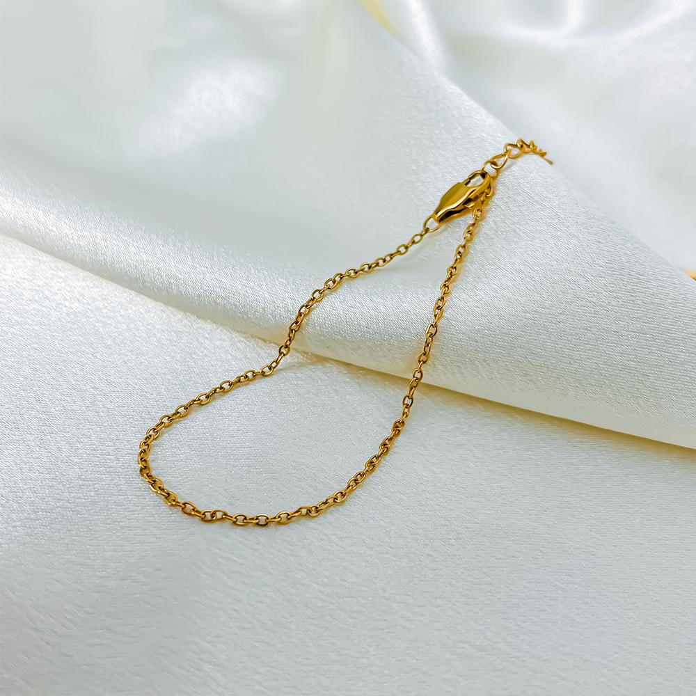 Emanco High-end Oxidation-free Adjustable Multifunctional Anklet with High-gloss Mirror-polished Flat Chain Anklet