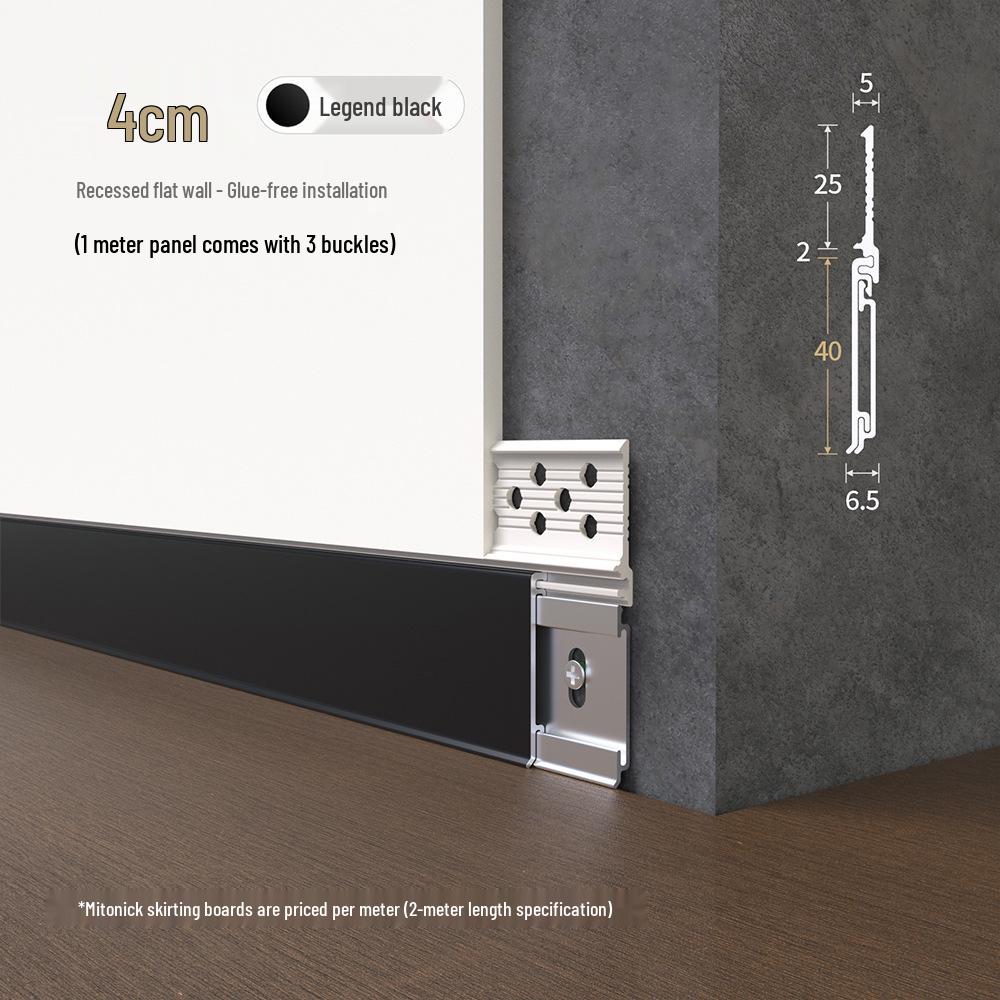 Meitong Ultra-Thin Pre-embedded Aluminum Alloy Skirting Board