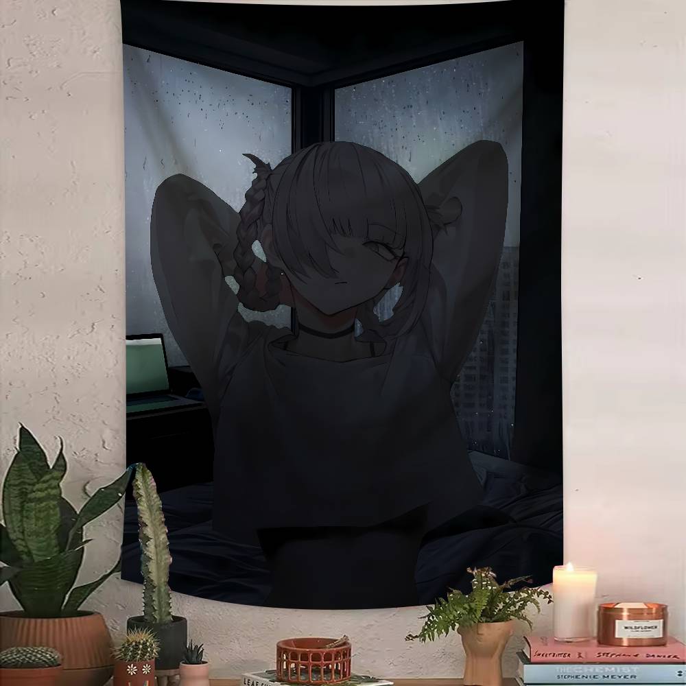 Kawaii Nazuna Nanakusa Tapestry Bedroom Cute Anime Call of Night Modern Young People Style Dorm Theme Room Decor