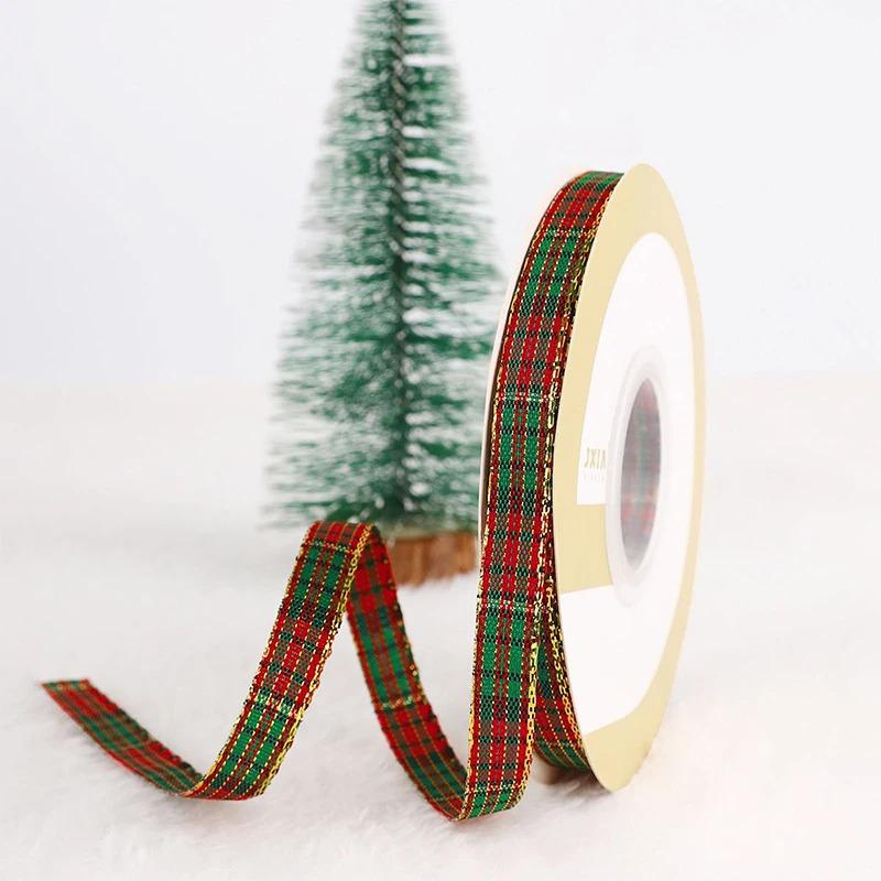 5M Christmas Decoration Christmas Ribbon Xmas Tree Ornament for Home Decor New Year Handmade DIY Gift Packing Box Accessories