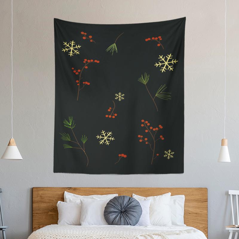 Christmas Tree Decoration Printed Pattern Tapestry Home Living Room Bedroom Wall Decoration Background Cloth Tapestry 230x180cm