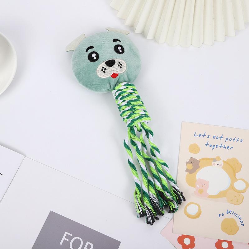 Dog & Cat Chewing Toys: Bite-Resistant Cotton Rope Knots for Interactive Play and Boredom Relief