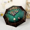 Steampunk Pool Table Outdoor Automatic Umbrella Compact 8Rib Design Foldable Design For Outdoor Daily Use Fashion Lovers Stylish Gift For Women T45