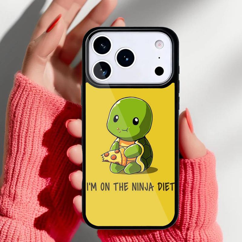 Cute Cartoon Turtle Phone Case for iPhone 17 16 15 14 13 Pro Max Back Cover for 12 11 Pro Coque