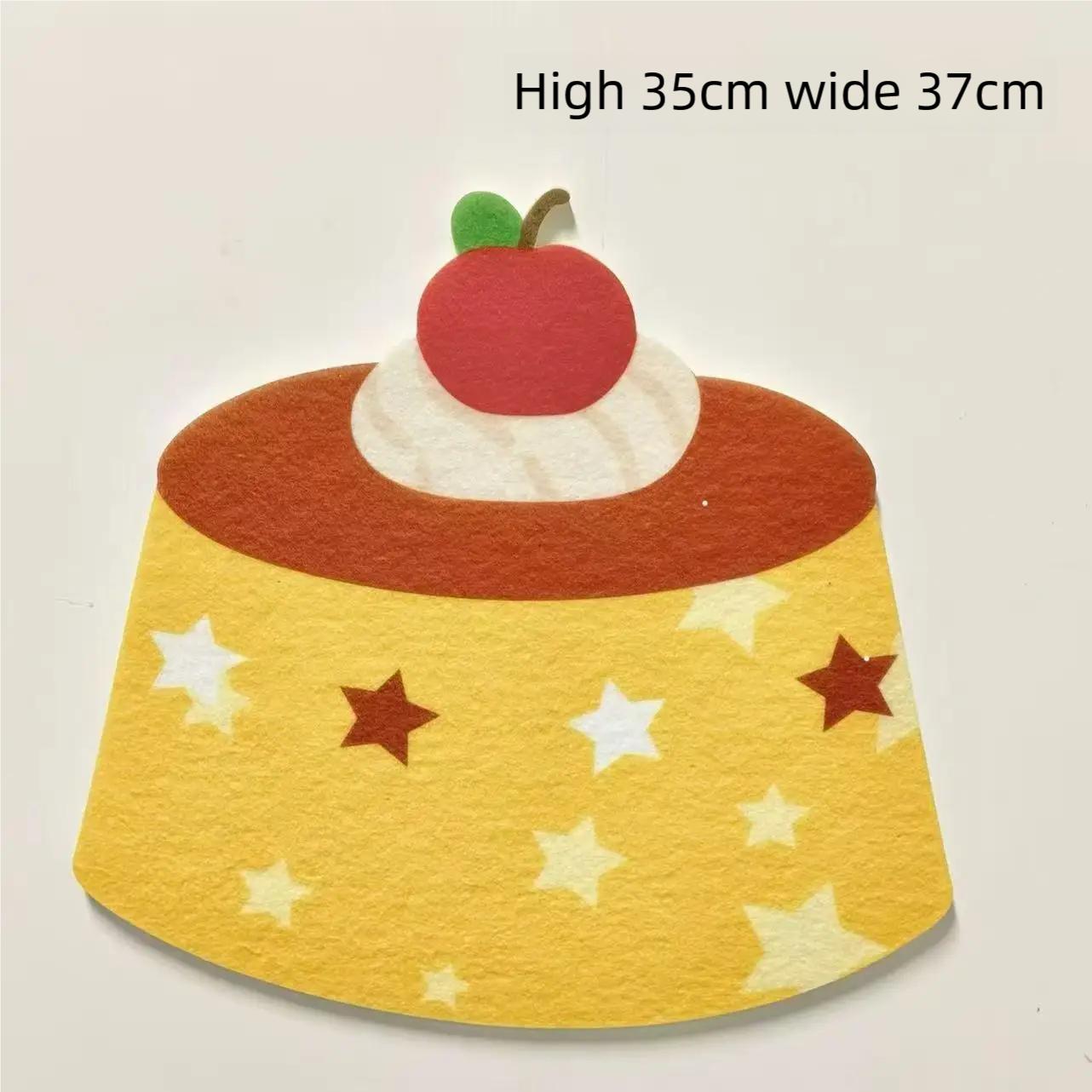 

New Pudding Egg Pine Cartoon Felt Cork Board Photo Message Board Wall Dormitory Punch-free Wall Room Decoration Cute Gift 2026 35x33x0.9cm