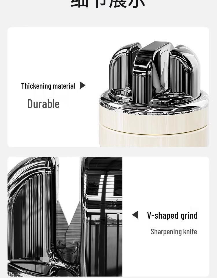 Suction Cup Knife & Scissor Sharpener with Tungsten Steel Whetstone